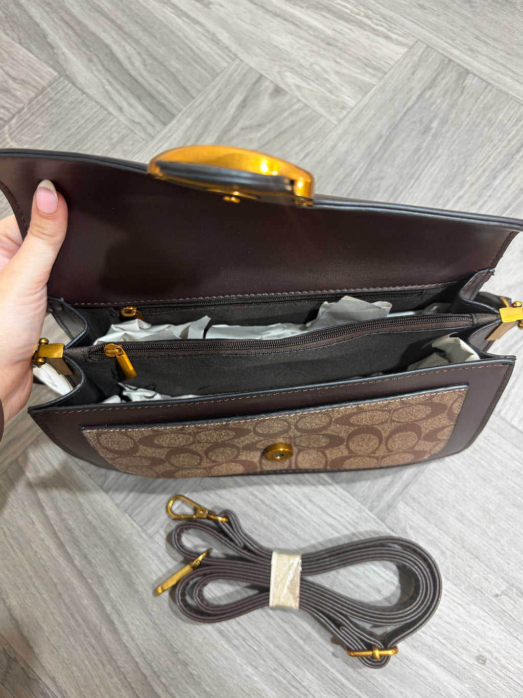 Monogram Bus Bag - Brown