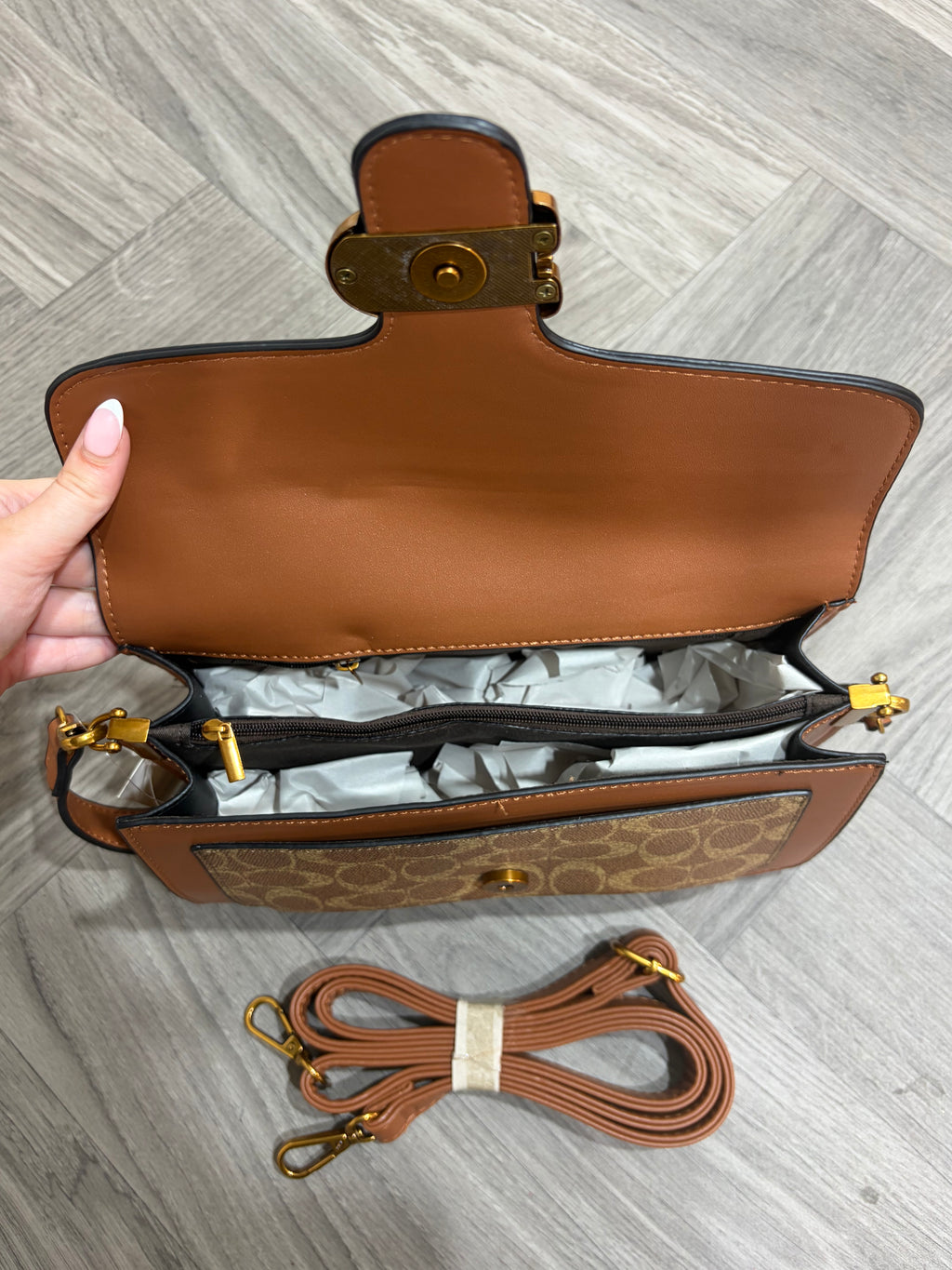 Monogram Bus Bag - Tan