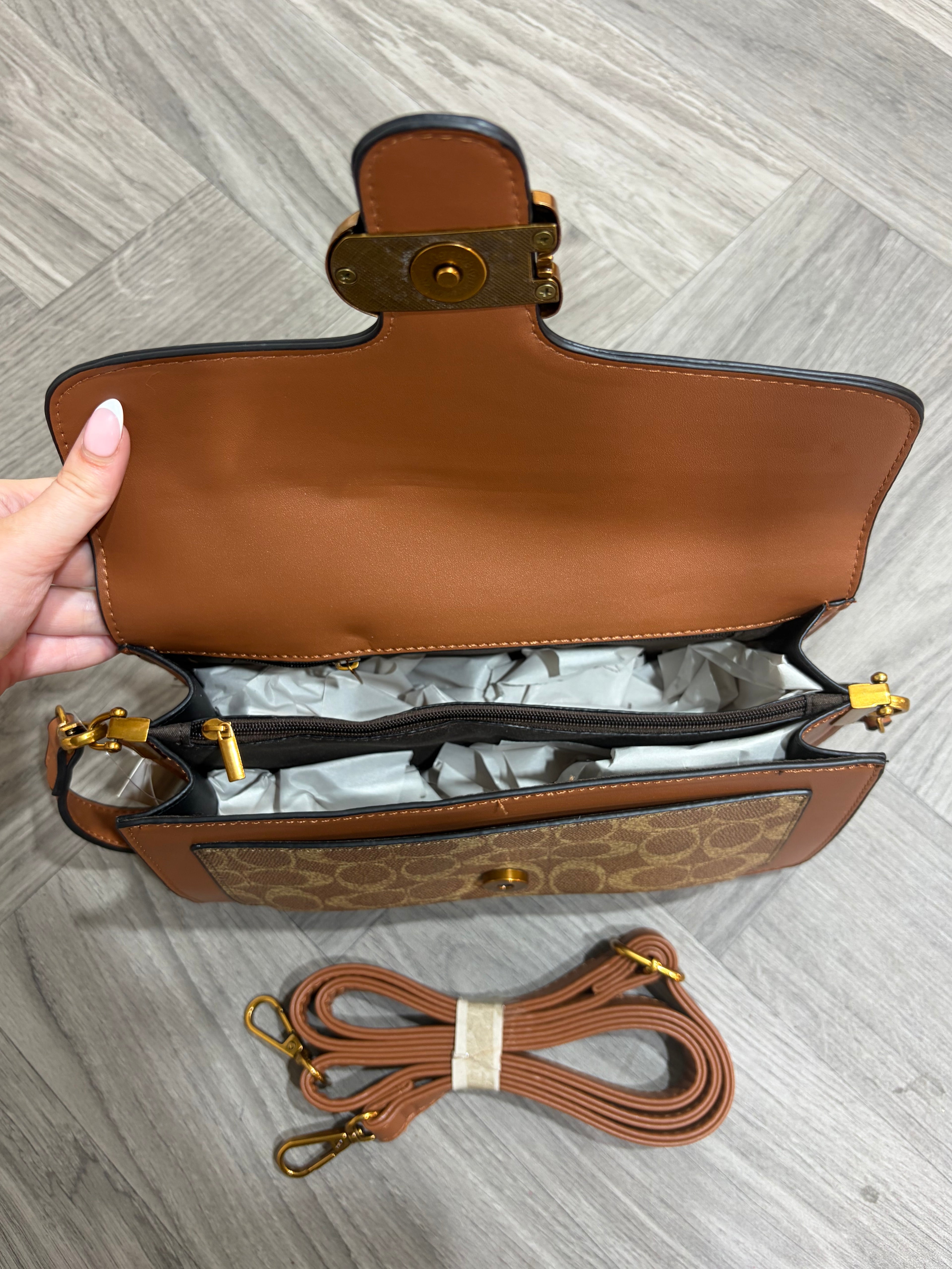 Monogram Bus Bag - Tan