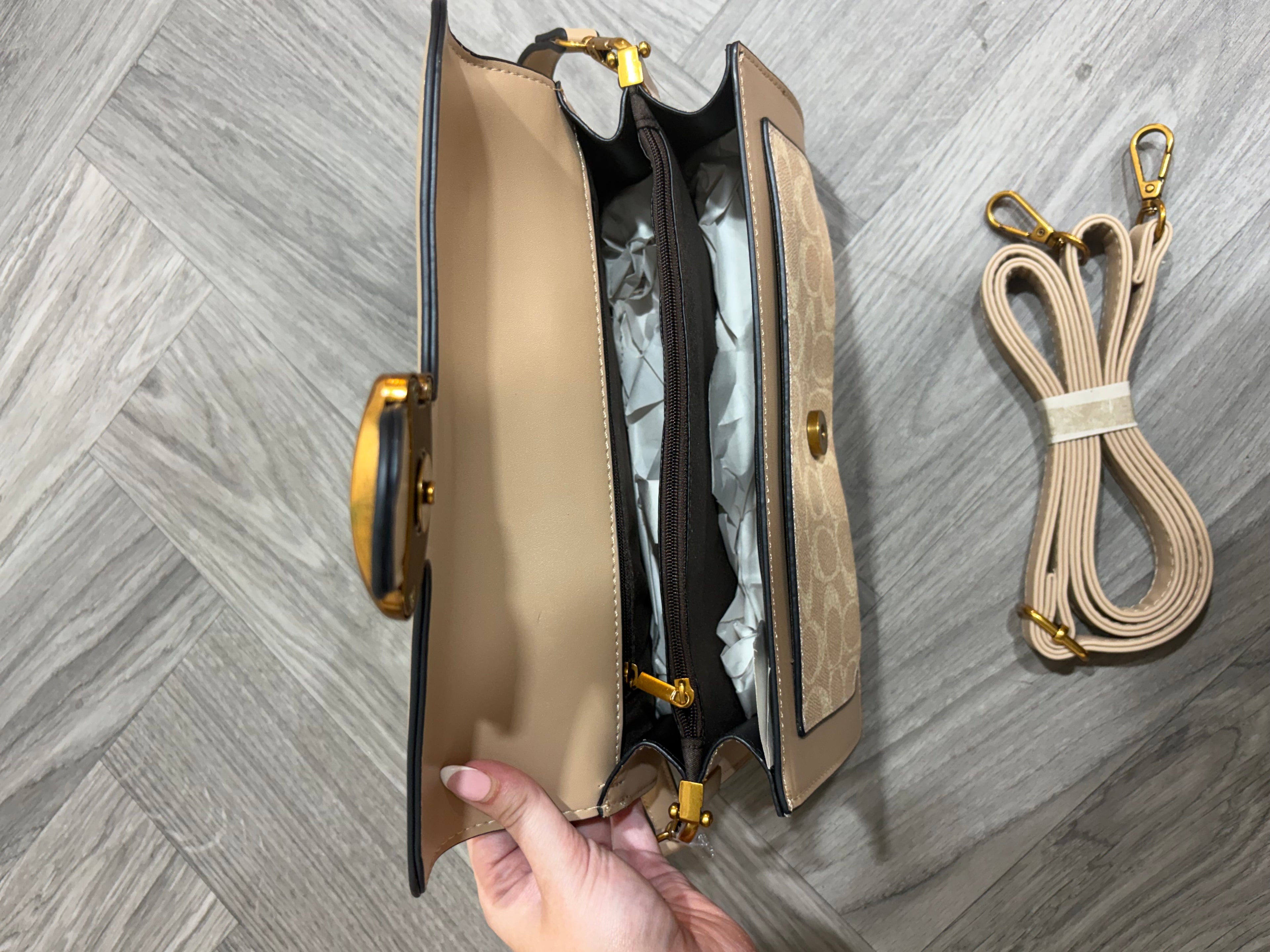 Monogram Bus Bag - Beige